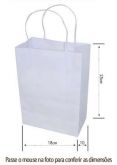 SACOLA KRAFT BRANCA TAM P. 18X25X10 PACOTE C/100 UN.