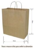 SACOLA EM PAPEL KRAFT TAM. G PACOTE COM/100 PEÇAS
