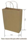 SACOLAS EM PAPEL KRAFT TAM. M PACOTE COM/100 PEÇAS